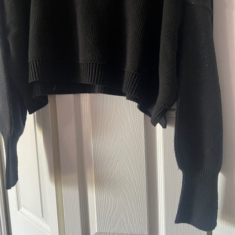 Free People Black Crew Neck Sweater - Picture 4 of 13